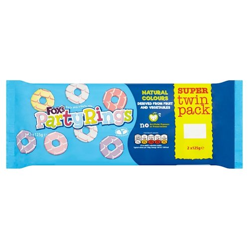 Foxs Party Rings 250g (125gTwn)