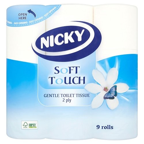 Nicky Soft Touch Toilet Tissue 9 Roll