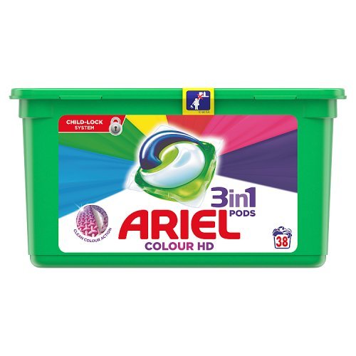 Ariel Colour 3in1 Pods Washing Liquid Capsules 38W