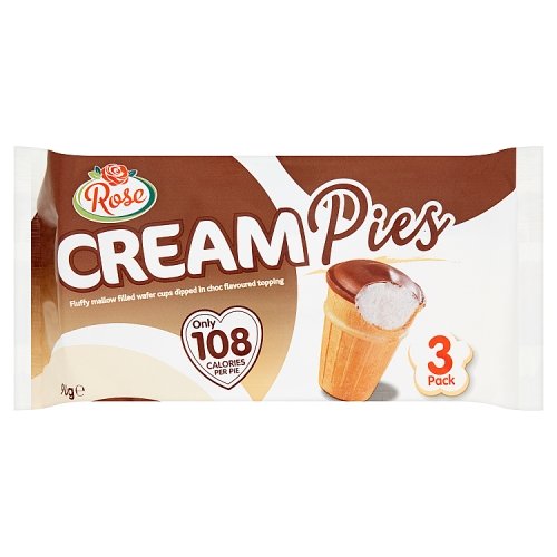 Rose Wafer Cream Pies 3pk