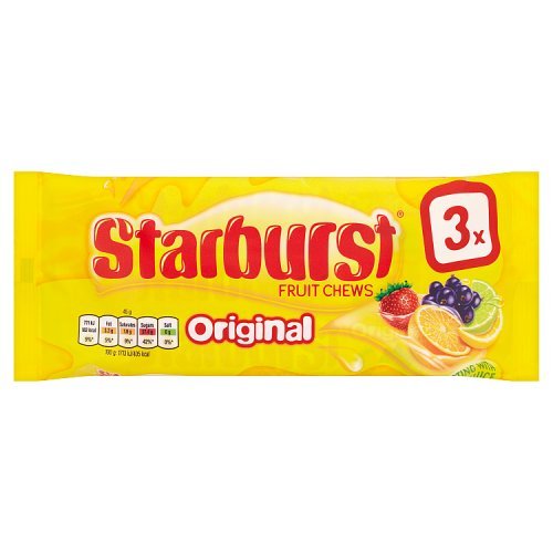 Starburst Fruit Chews 45g Tube 3pk