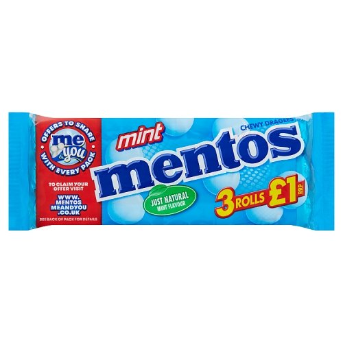 Mentos Mint 38gx3pk (Splits)