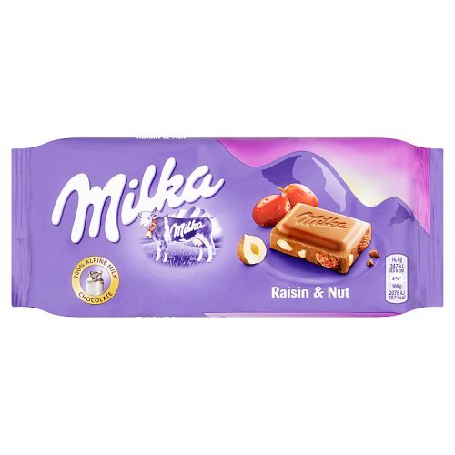 Milka Raisin+Hazelnutblock 100g