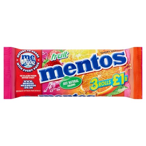 Mentos Fruit 38gx3pk (Splits)