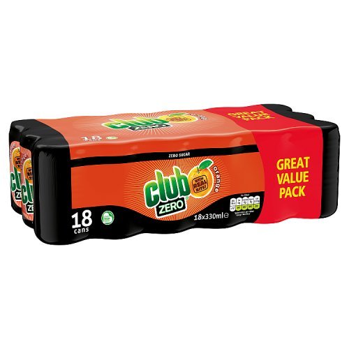 Club Orange Zero can 18pk x 330ml