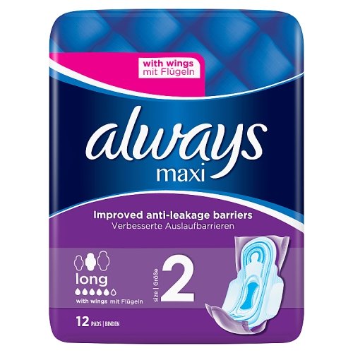 Always Maxi Pads Long Plus 12s D